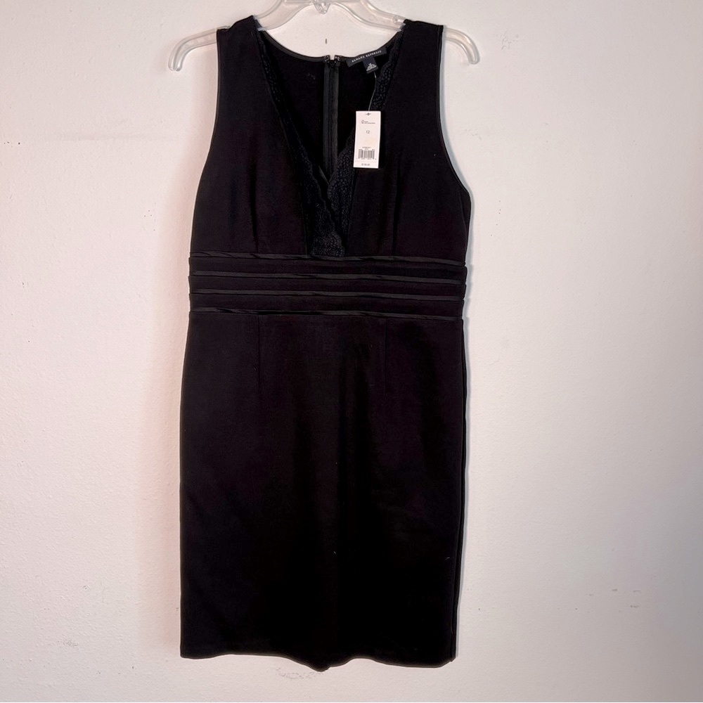 NEW with tags Banana Republic Size 12 little black dress with a v-neckline